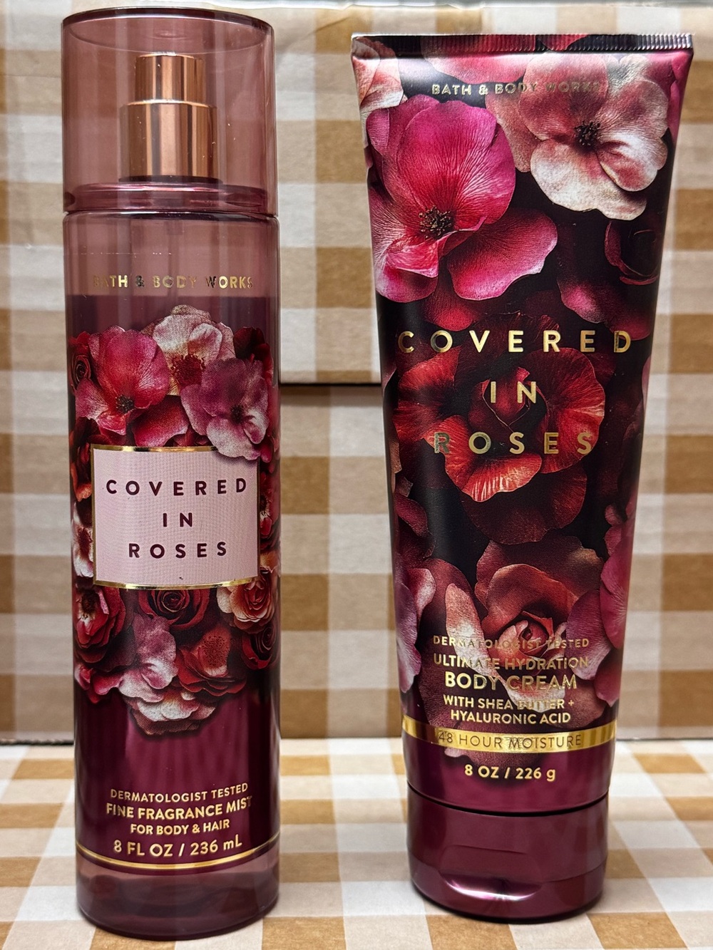 NEW B&BW Covered In Roses Fragrance and body cream set